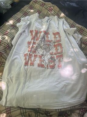 White Wild West Graphic Short Sleeve Tee